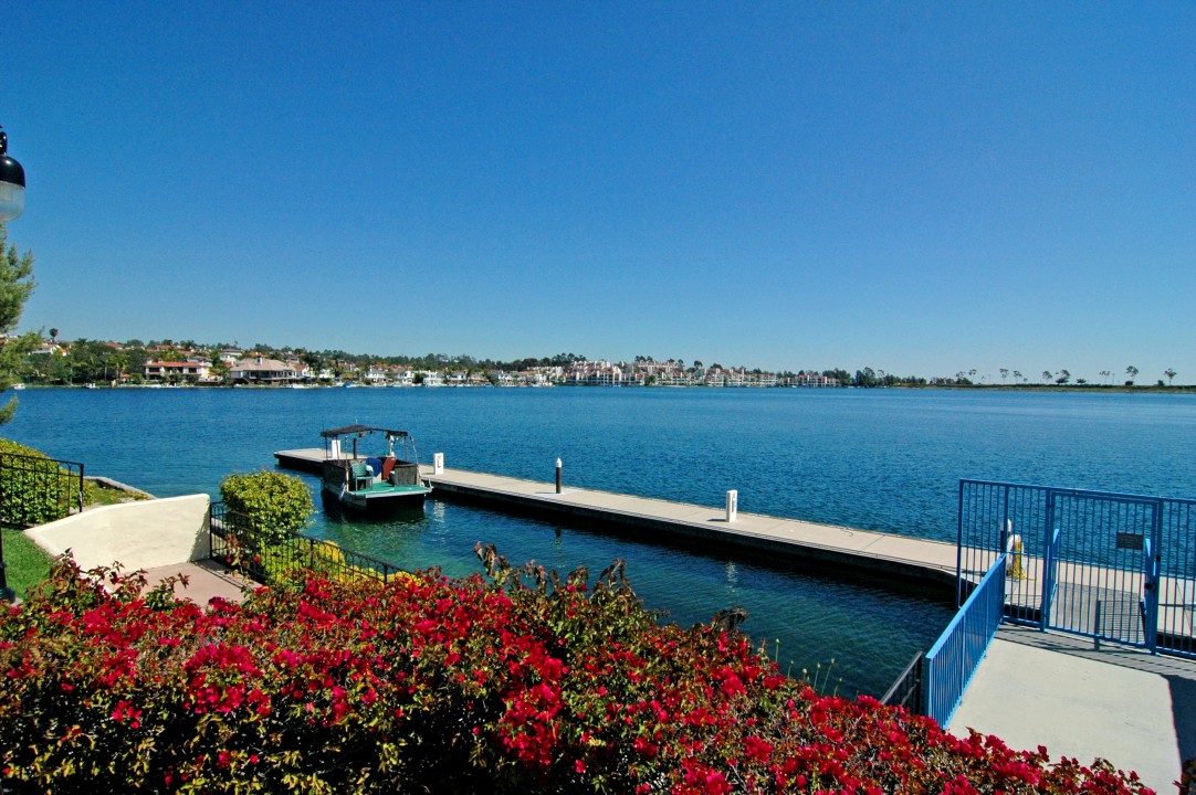 Lake Mission Viejo with homes along the shoreline